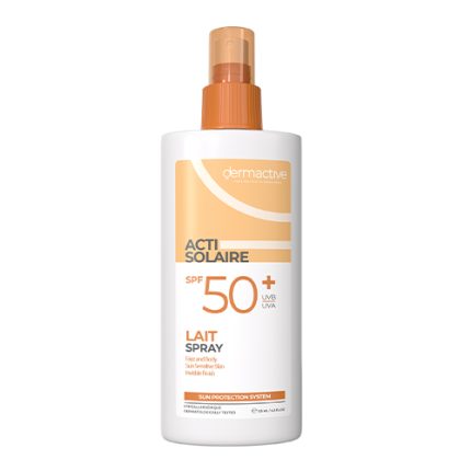ACTI-SOLAIRE SPF 50+ لوشن حماية من الشمس للبشرة والجسم، بخاخ سهل الاستخدام يوفر حماية عالية ضد UVA/UVB، مناسب للبشرة والجسم.