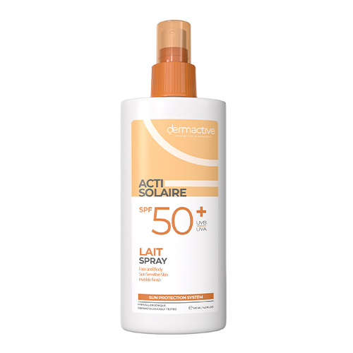 ACTI-SOLAIRE SPF 50+ لوشن حماية من الشمس للبشرة والجسم، بخاخ سهل الاستخدام يوفر حماية عالية ضد UVA/UVB، مناسب للبشرة والجسم.